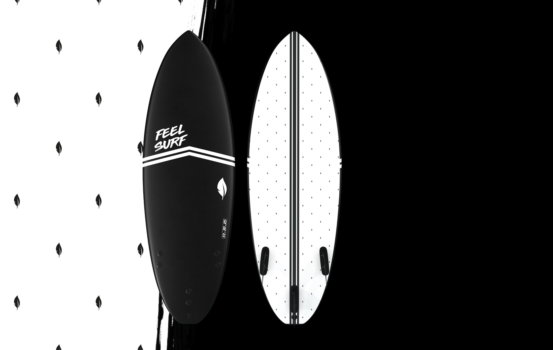 PLANCHE DE SURF EN MOUSSE 5'4 FEEL SURF PLANCHE DE SURF EN MOUSSE 5'4 FEEL SURF