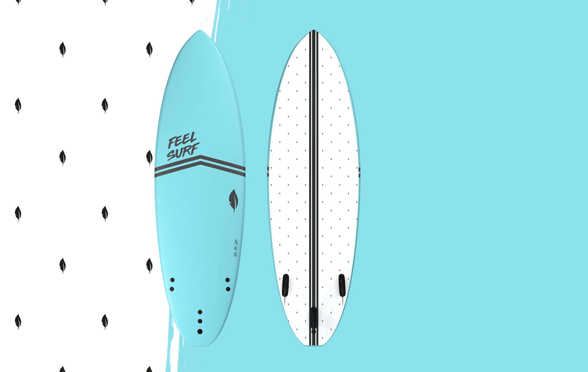 PLANCHE DE SURF EN MOUSSE 6' FEEL SURF PLANCHE DE SURF EN MOUSSE 6' FEEL SURF
